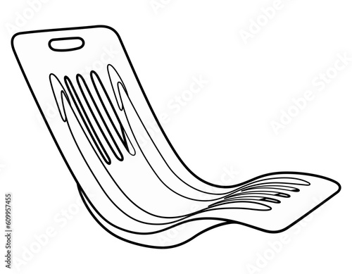 Cartoon cute doodle deck chair.