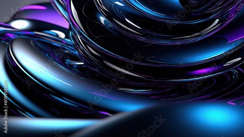 Purple glass ball. AI generated art illustration.