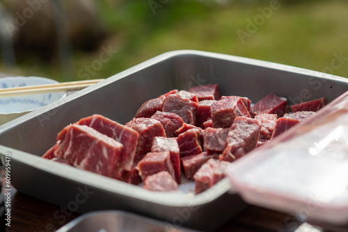 これから焼かれるお肉たち