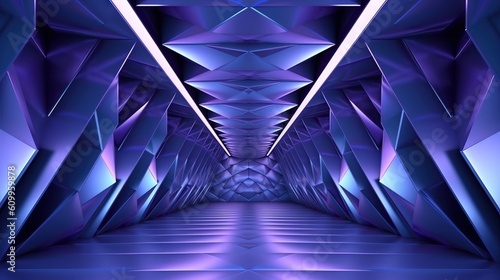 Fototapeta Naklejka Na Ścianę i Meble -  Abstract background with waves. AI generated art illustration.
