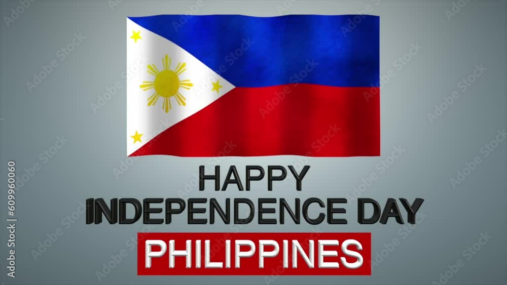 Animation video about happy independence day philippines Animation video about happy independence day philippines