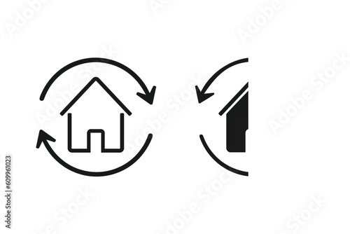 House process icon. Illustration vector