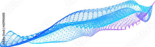 Network lines. Net wave information flow. Scientific paradigm solutions future. Forward vision progress. Big data cells deep development analysis. foresight conference background banner.