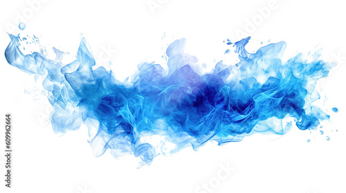 Canvas Print Blue fire isolated