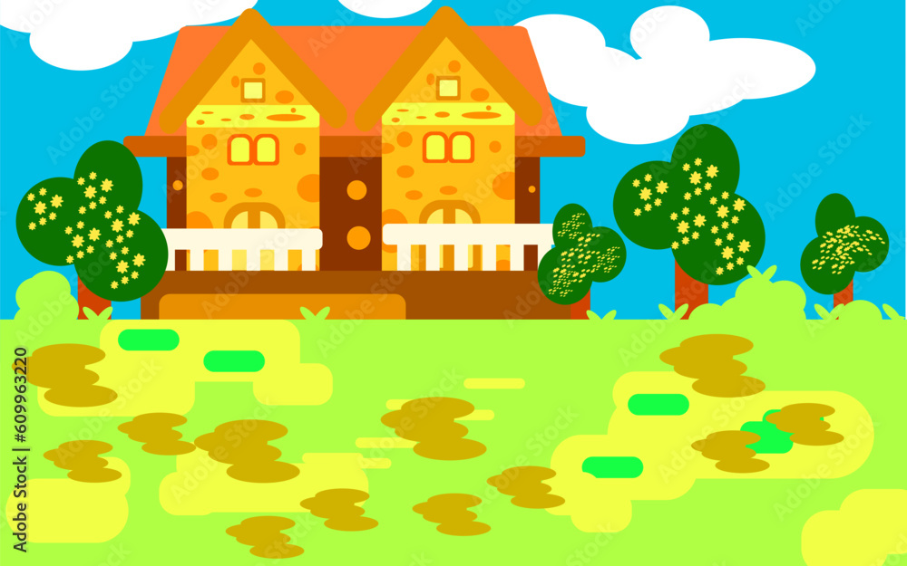 house and tree house and tree