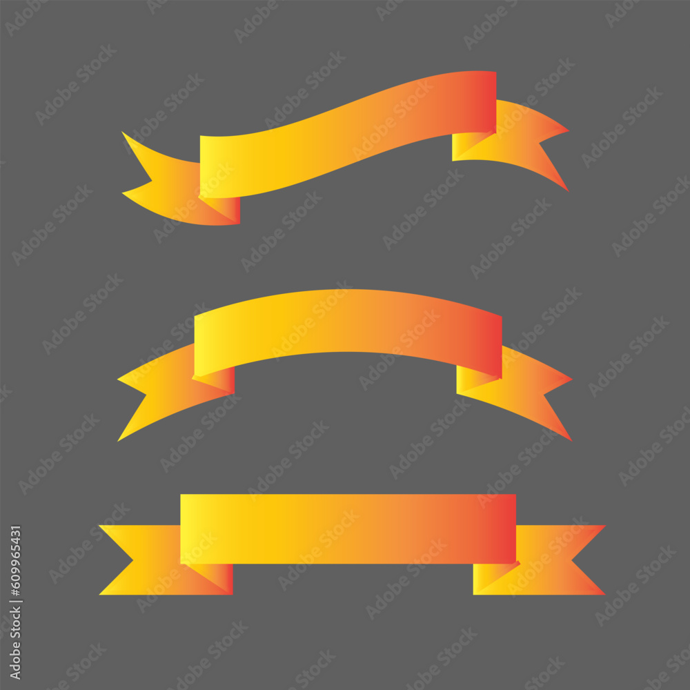 Vector illustration gold ribbon icon suitable for your design Vector illustration gold ribbon icon suitable for your design