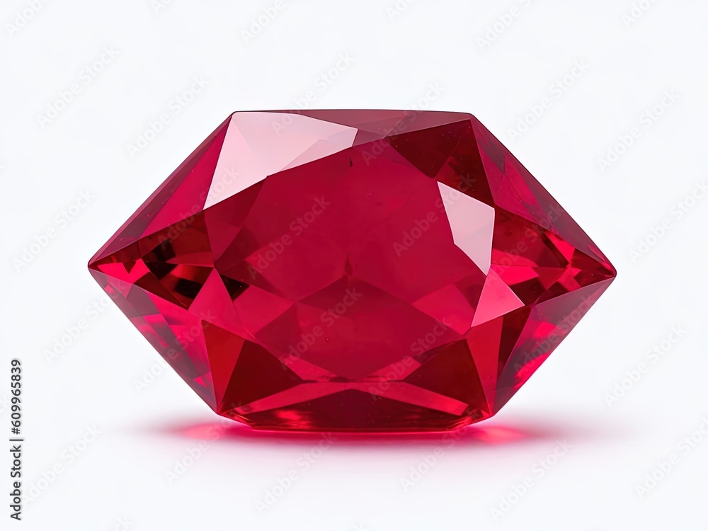 sideview of ruby with white background sideview of ruby with white background