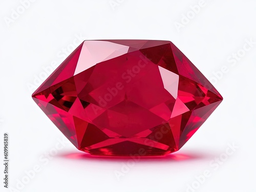 sideview of ruby with white background