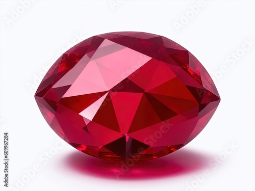 round ruby with white background