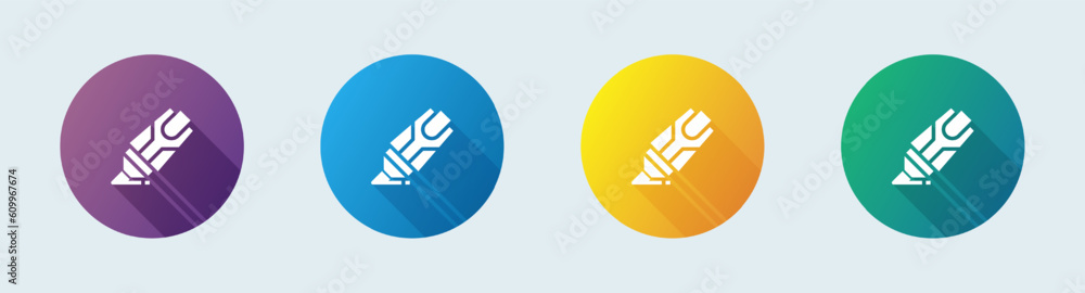 Highlighter solid icon in flat design style. Marker signs vector illustration. Highlighter solid icon in flat design style. Marker signs vector illustration.