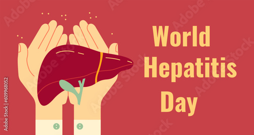 Vector illustration on the theme of World Hepatitis Day observed each year on July 28th.
