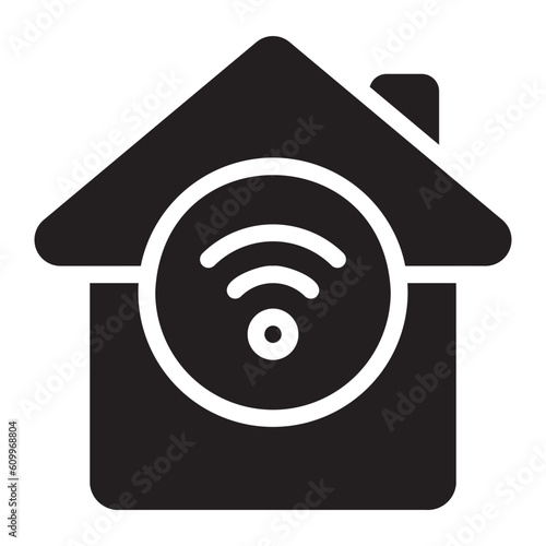 smart house glyph icon