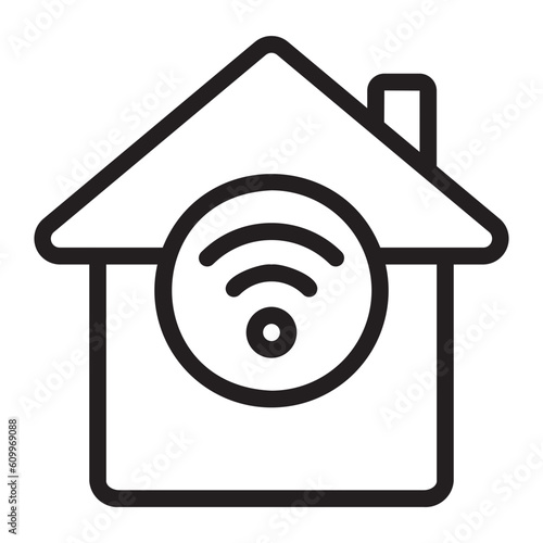 smart house line icon