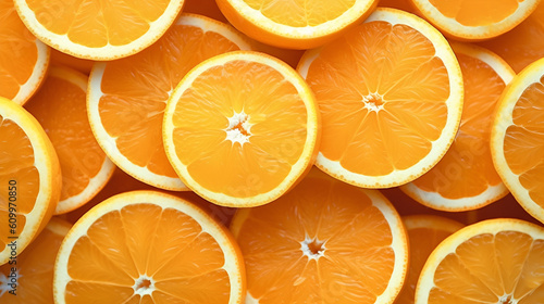 Sliced orange background. fresh orange fruits as background  top view