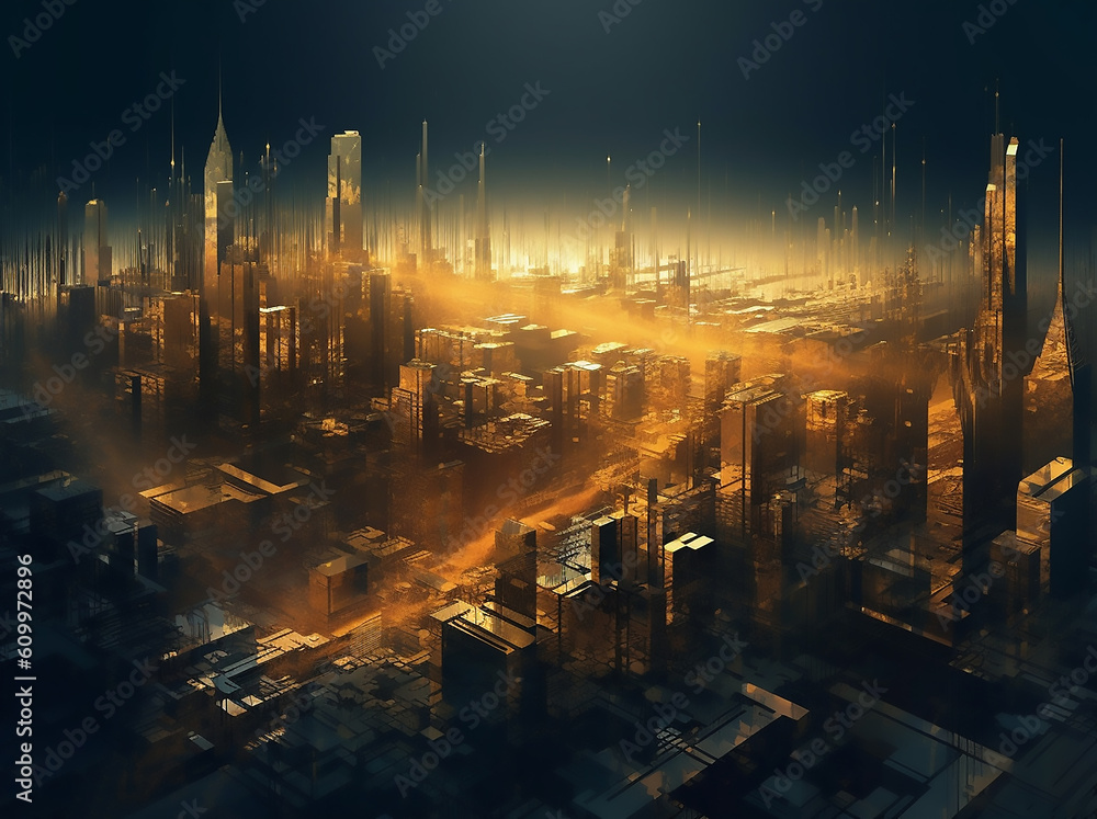 Illuminated Horizons: Revealing the Radiant Cityscape and Night Sky