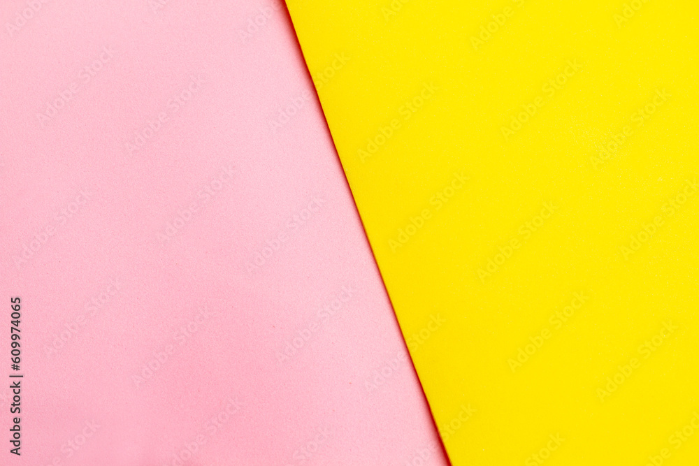 Fondo textura de color rosa y amarillo. Vista superior y de cerca. Copy space