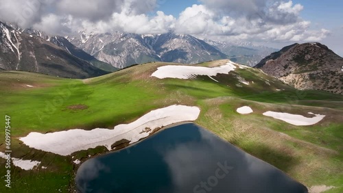 Silbili Lake is located on the territory of the Tolebi branch of the Sairam-Ugam National Natural Park. photo