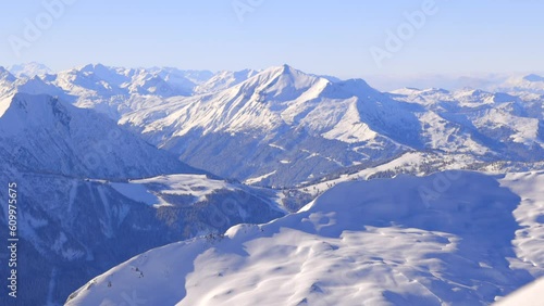 Snowy Alps from Summit of Mont Blanc