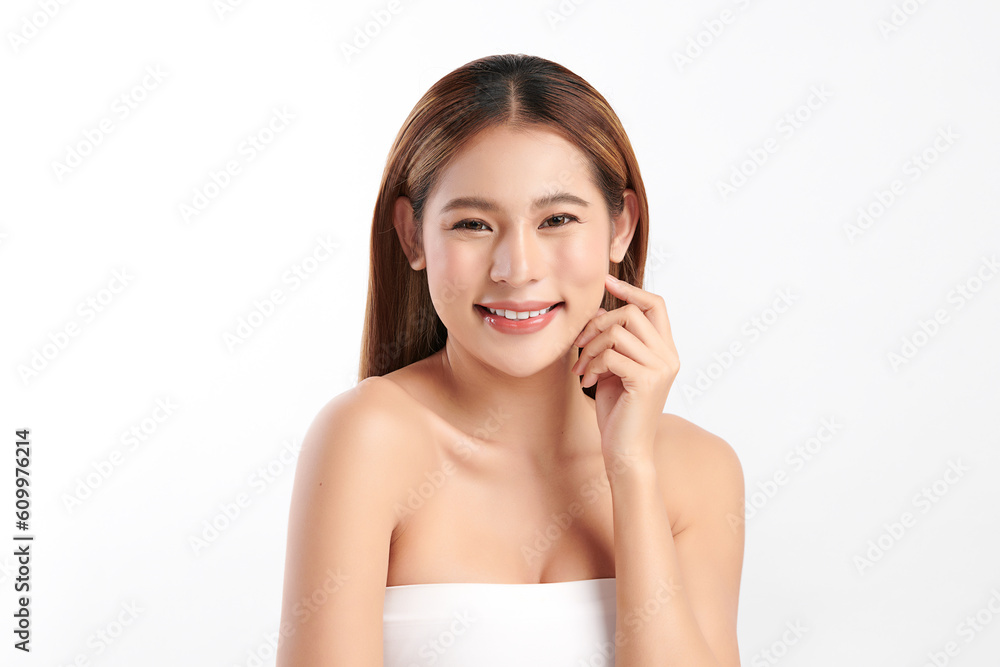 Beautiful young asian woman with clean fresh skin on white background, Face care, Facial treatment, Cosmetology, beauty and spa, Asian women portrait. Beautiful young asian woman with clean fresh skin on white background, Face care, Facial treatment, Cosmetology, beauty and spa, Asian women portrait.
