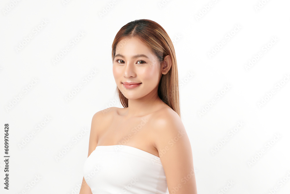 Beautiful young asian woman with clean fresh skin on white background, Face care, Facial treatment, Cosmetology, beauty and spa, Asian women portrait. Beautiful young asian woman with clean fresh skin on white background, Face care, Facial treatment, Cosmetology, beauty and spa, Asian women portrait.