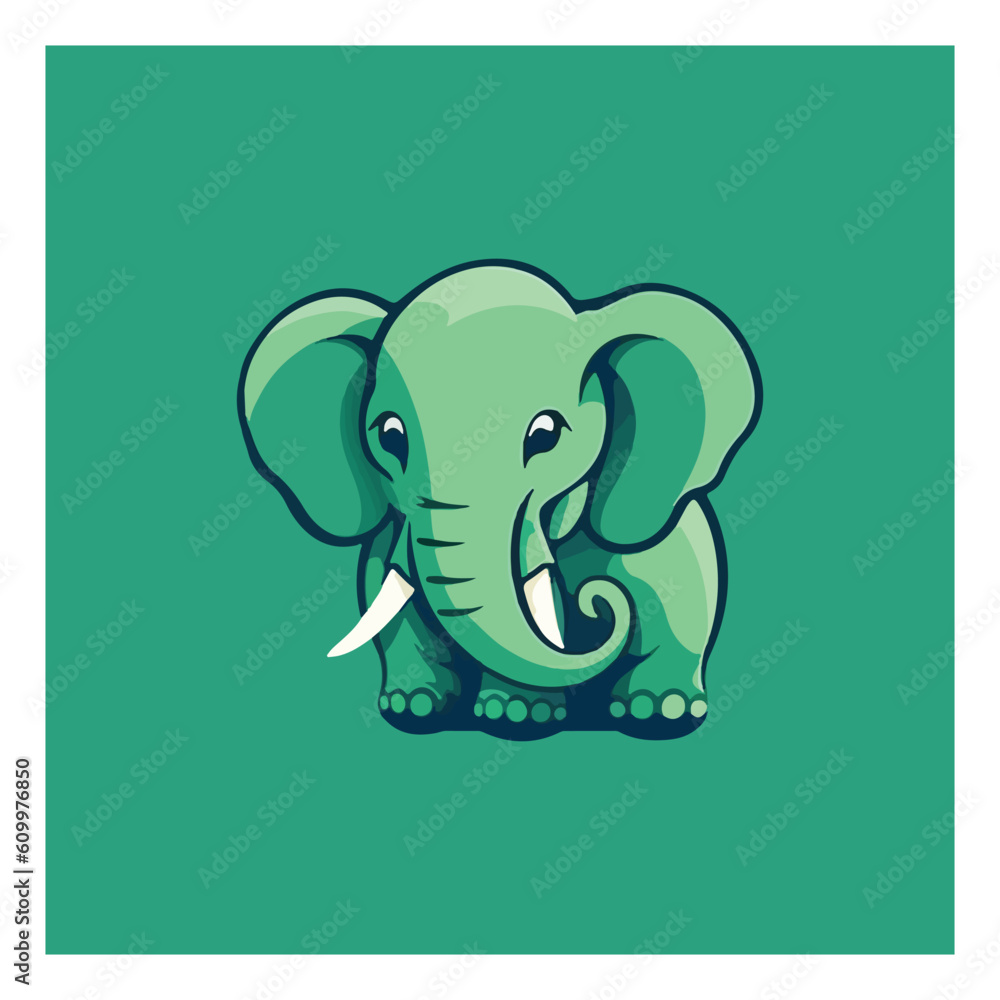 Elephant shape mascot logo for environmental protection product company Elephant shape mascot logo for environmental protection product company
