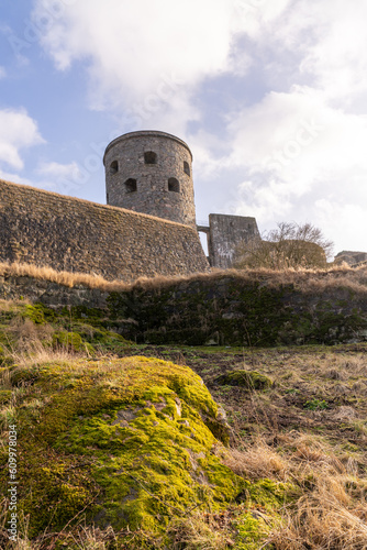 Bohus Fortress, founded on a cliff by the river Göta in Sweden. photo