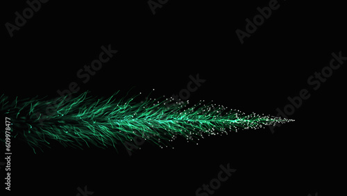 Green Optical fiber abstract futuristic background