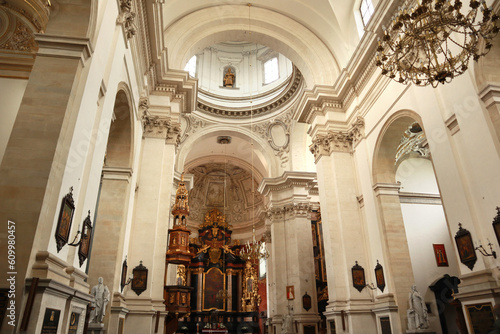 Interior of Church of Saints Peter and Paul in Krakow  Poland