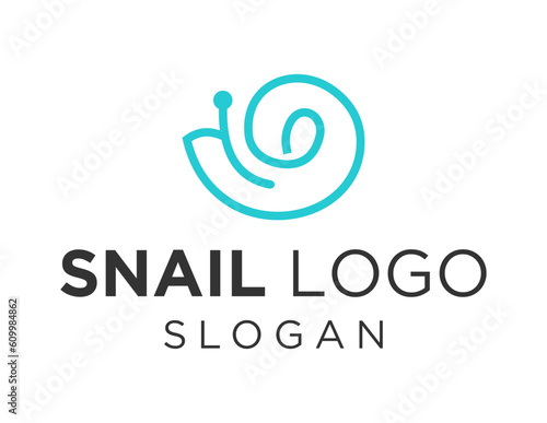 Logo design about Snail on a white background. made using the CorelDraw application.