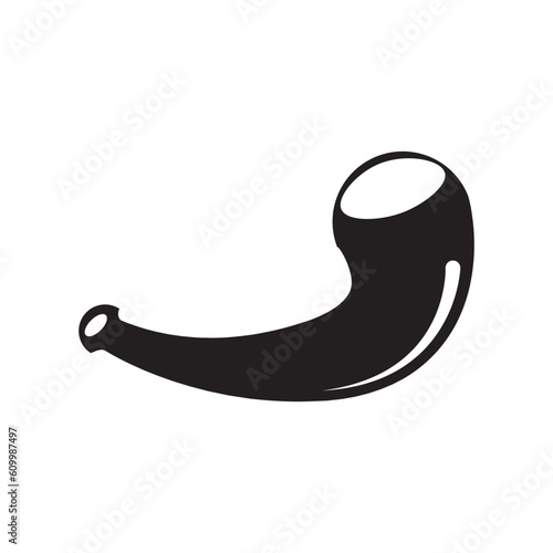 trumpet or cigar abstract logo illustration.