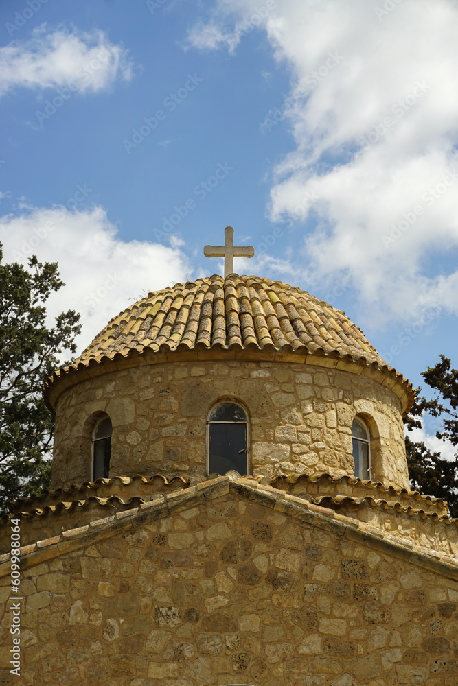 5 April 2023 Limassol Cyprus. Saint Barnabas Catholic Church in Limassol Cyprus