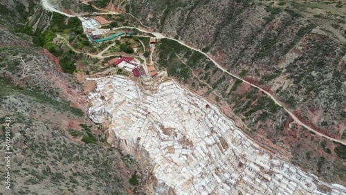 Salt Terraces known as 'Salineras de Maras' in Cusco Region, Peru