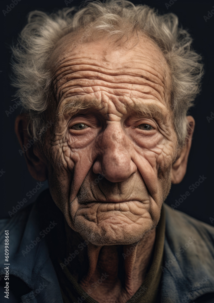 Elderly Man Portrait-Generative AI Elderly Man Portrait-Generative AI
