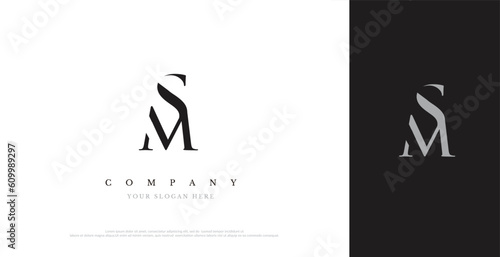 Initial SM Logo Design Vector 