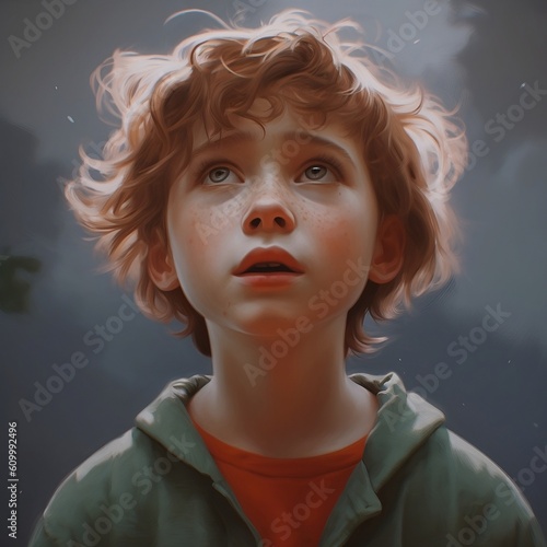 portrait of child made by AI
