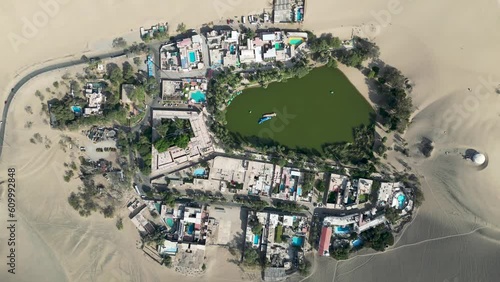 oasis and desert of huacachina in peru