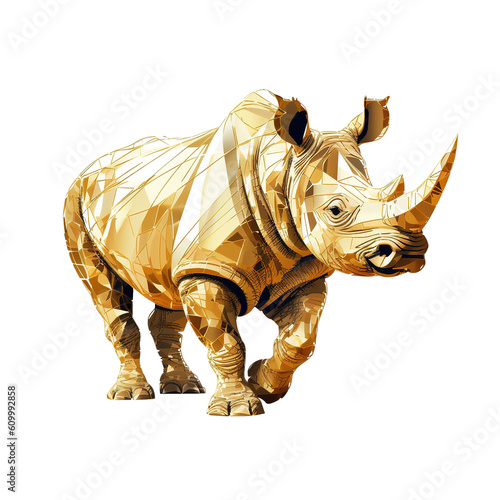 gold rhinoceros