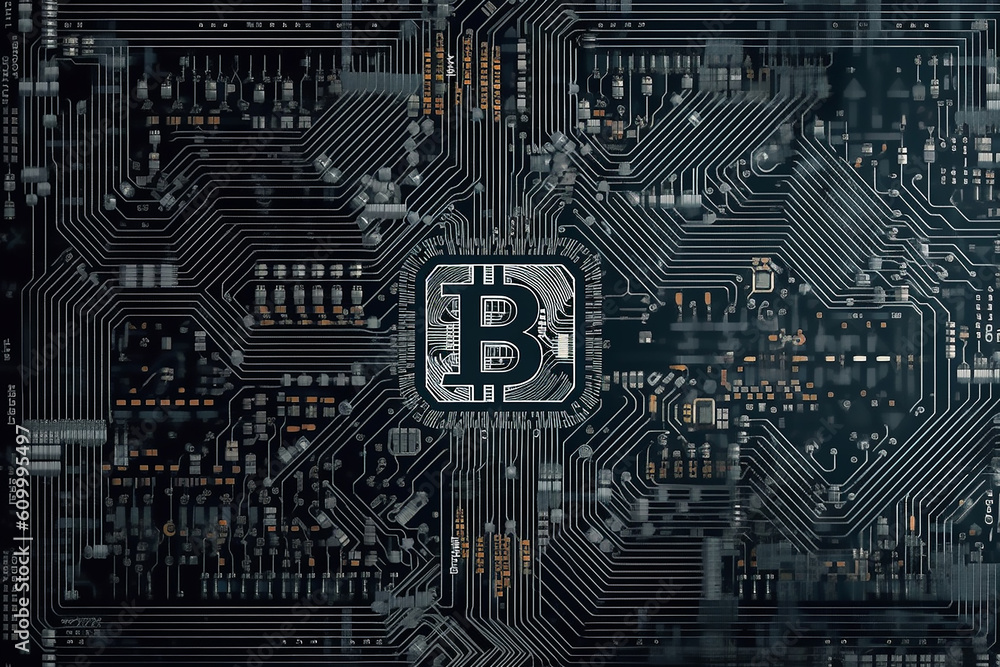 Naklejka premium Empowering the Masses: How Bitcoin and Blockchain are Revolutionizing Financial Inclusion