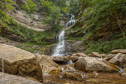 waterfall in the mountains