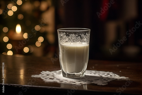 A glass of milk for Santa when he arrives on Christmas Eve