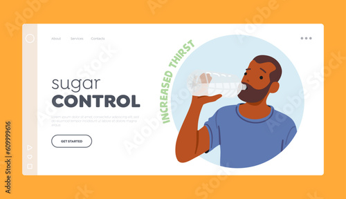 Sugar Control Landing Page Template. Symptom Of Diabetes, Excessive Thirst, A Condition Known As Polydipsia photo