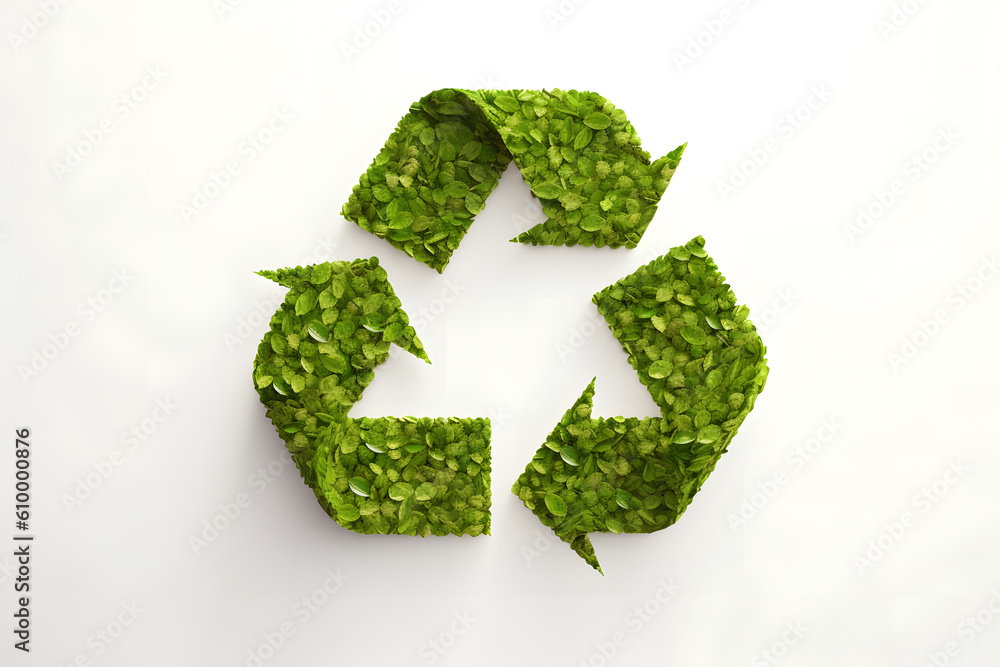Promoting Sustainability with Green Recycling Symbol - Generative AI Promoting Sustainability with Green Recycling Symbol - Generative AI