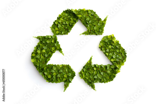 Promoting Sustainability with Green Recycling Symbol - Generative AI
