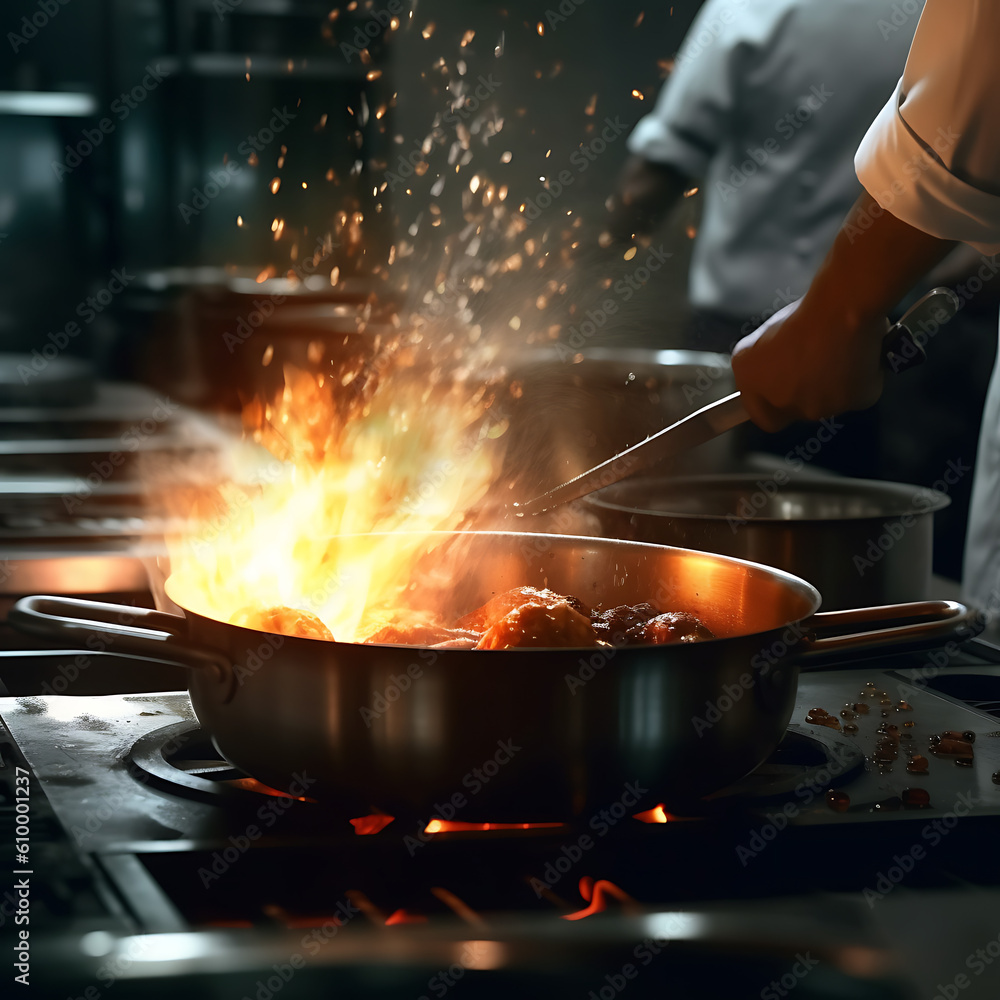 cooking on the stove generated with AI cooking on the stove generated with AI