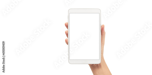 Hand holding new smartphone . Smartphone png