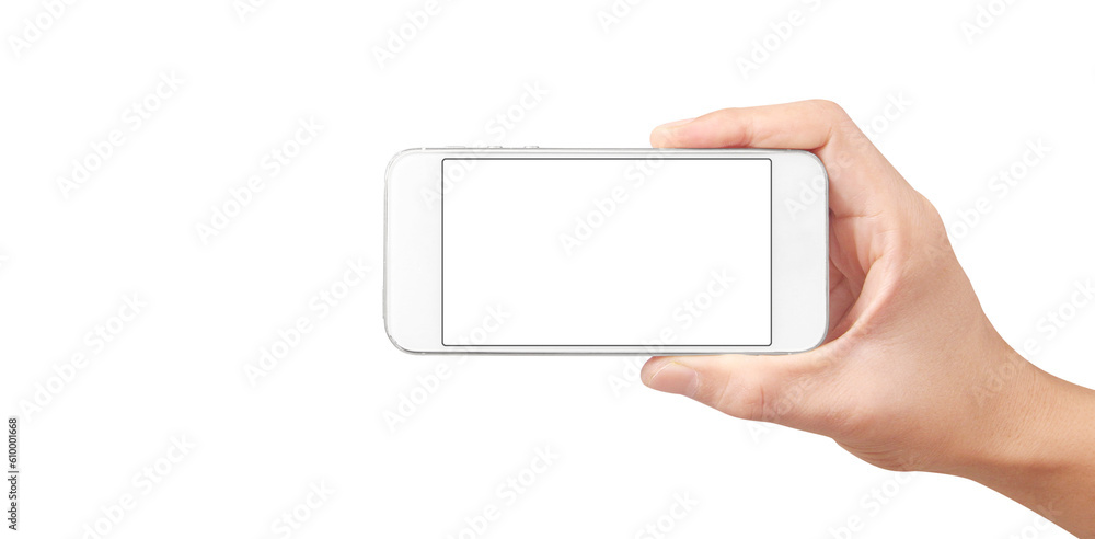 Hand holding new smartphone . Smartphone png Hand holding new smartphone . Smartphone png