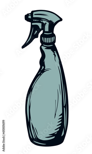 Cleaning spray. Vector drawing icon