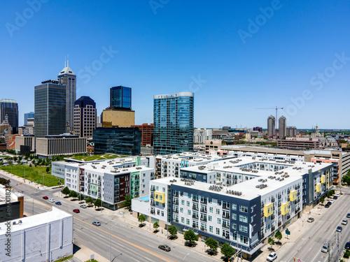 Indianapolis Downtown Washington Street Skyline