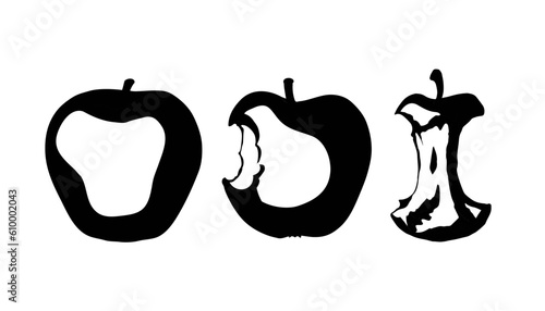 Stub from Apple. Vector drawing