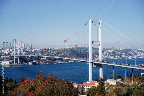 The Second Bosphorus Bridge or Fatih Sultan Mehmet Bridge, Istanbul photo